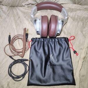 OneOdio A71 Studio Wired Over Ear Headphones - Brown/Silver